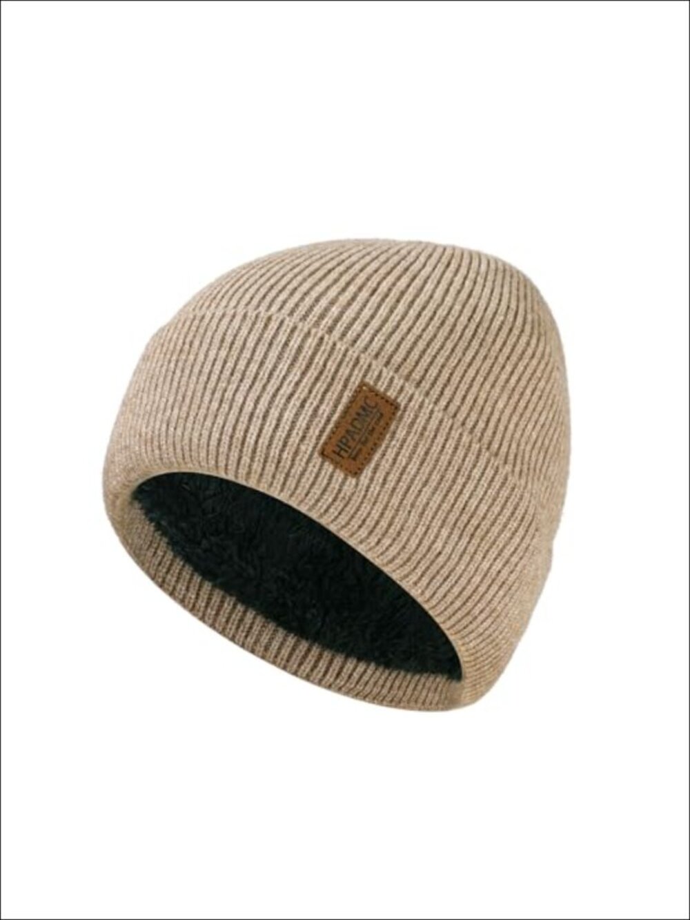 Unisex Polar Fleece Lined Winter Beanie Warm Knitted Cuffed Ski Hat